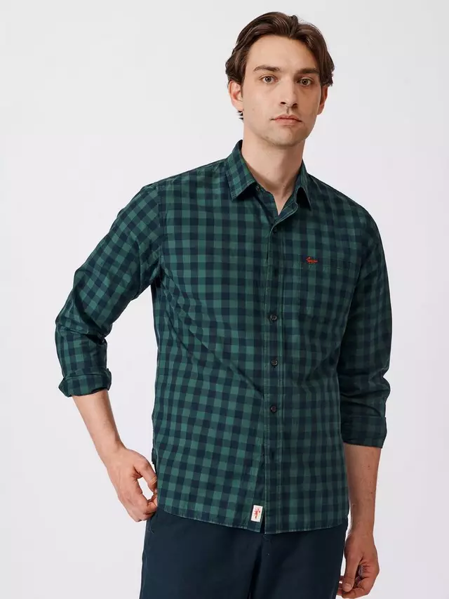

Рубашка Aubin Gladstone Cotton Poplin, цвет green/gingham