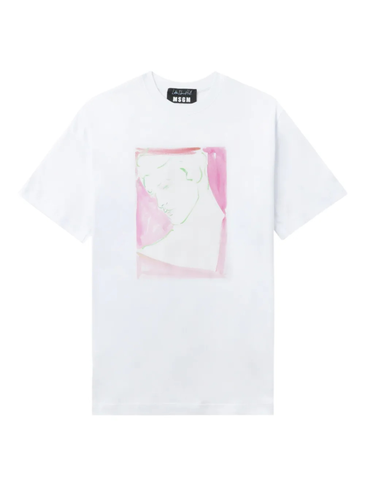 

MSGM футболка с принтом, белый