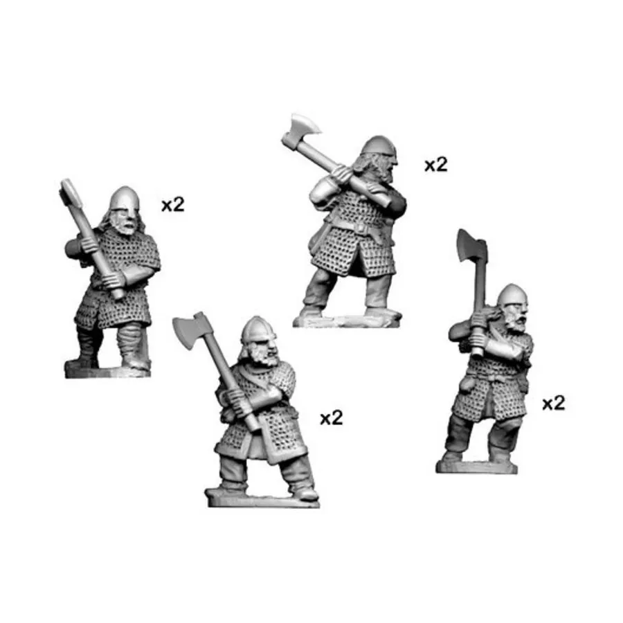 

Хирдмены с двуручными топорами, Historical Miniatures - Dark Ages - Vikings (28mm) (Crusader Miniatures)