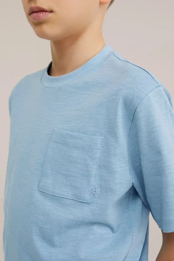 Базовая футболка blue ridge We Fashion, Light Blue — фото 3