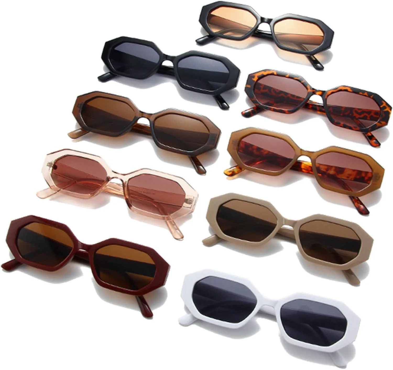 

Модные солнцезащитные очки-многоугольники для женщин, с градиентным переходом цвета, защитой от УФ-излучения UV400, в стиле ретро для мужчин HHZZYVY, Black Orange