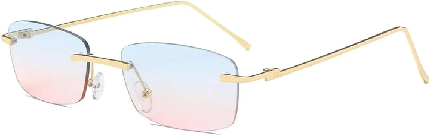 

Модные солнцезащитные очки для женщин с прозрачными линзами Ocean, для мужчин — градиентные солнцезащитные очки с защитой от УФ-излучения UV400 TOIPASTN, Blue Pink