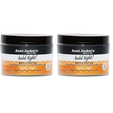 

Aunt Jackie's Curls & Coils Biotin + Honey Hold Tight Braid & Twist Gel с экстрасильной фиксацией 7,5 унций Aunt Jackies