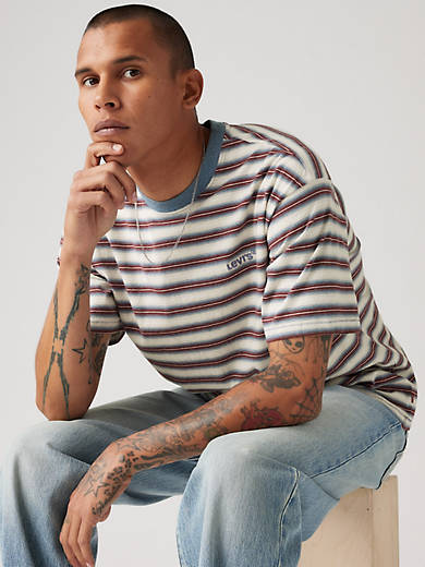 

Винтажная футболка Red Tab Levi's, цвет Break Stripe Porridge Heather - Multi-Color