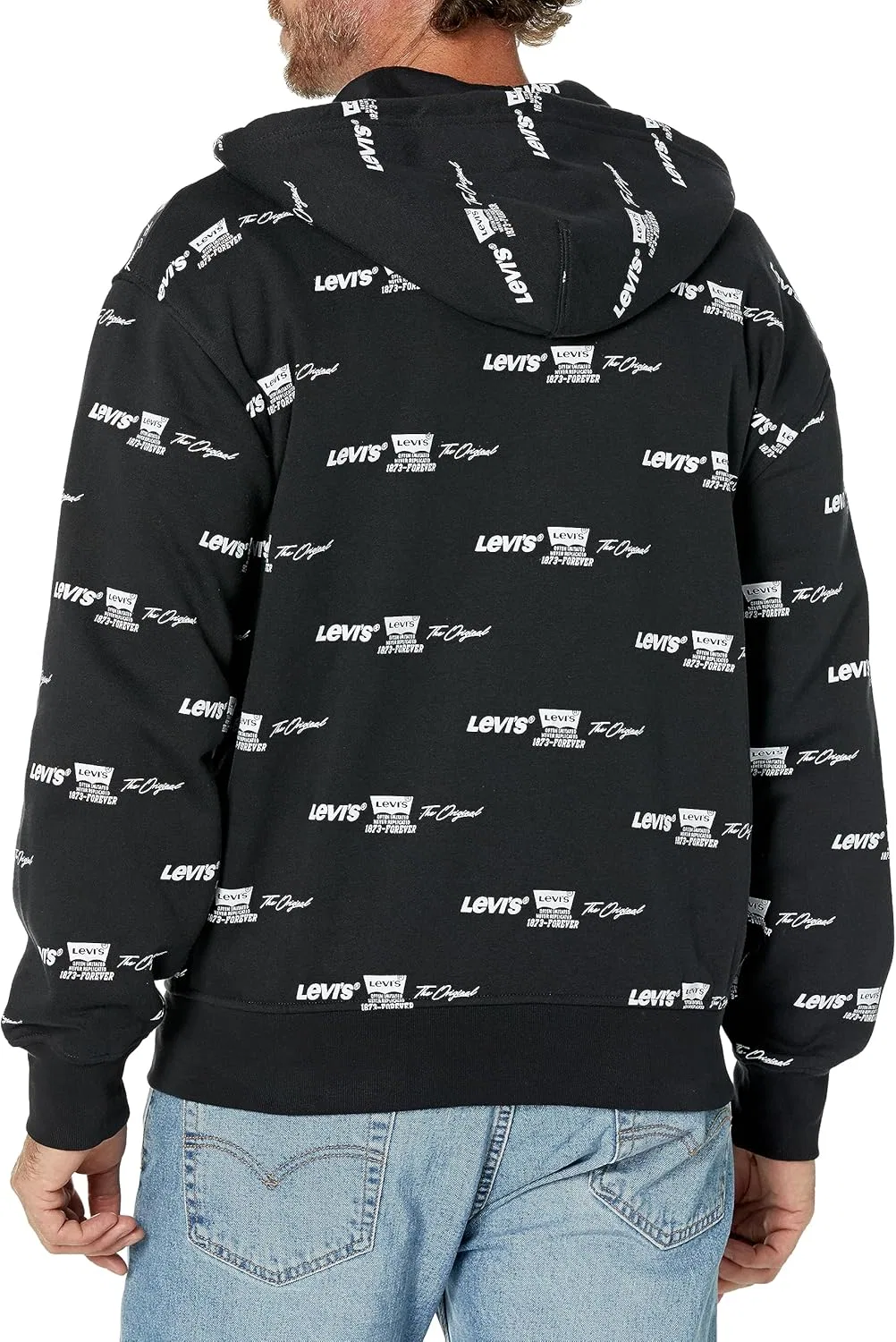 Толстовка Levi's с молнией для мужчин, Levis Triple Logo Caviar Print — фото 2