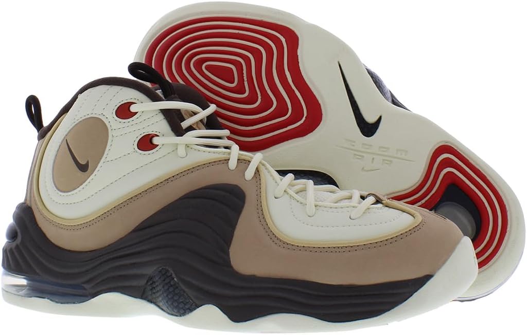 Кроссовки Nike Air Penny 2 - Black / Multi Color / White / Football Grey, коричневый — фото 4