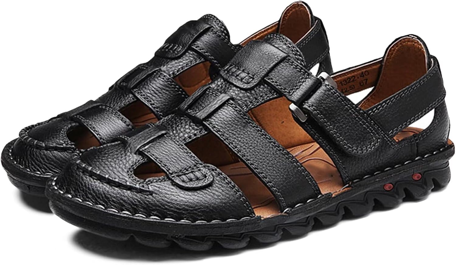 

Мужские походные сандалии для активного отдыха, летние пляжные сандалии-рыбацкие с закрытым носком, трекинговые прогулочные сандалии, повседневные, дышащие, противоскользящие водонепроницаемые обувь Hnvavq, черный