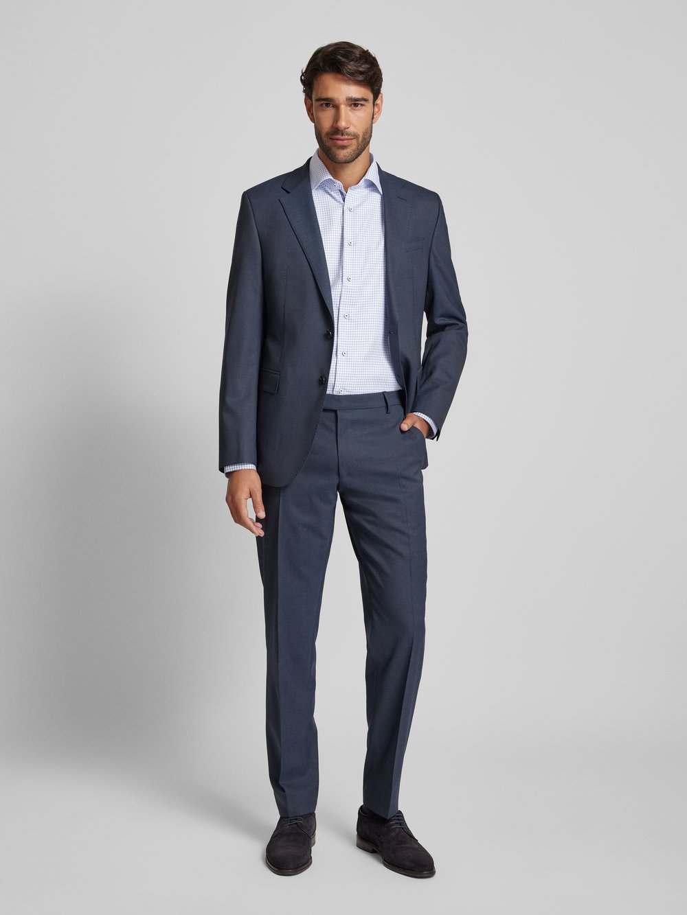 

Рубашка делового кроя Modern Fit с воротником Kent ETERNA, светло-голубой