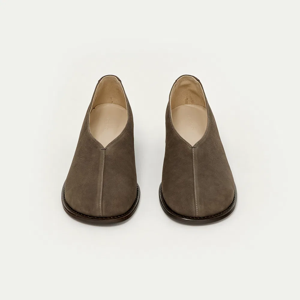 Женские кожаные лоферы Olie Dusty-Olive от Kindersalmon