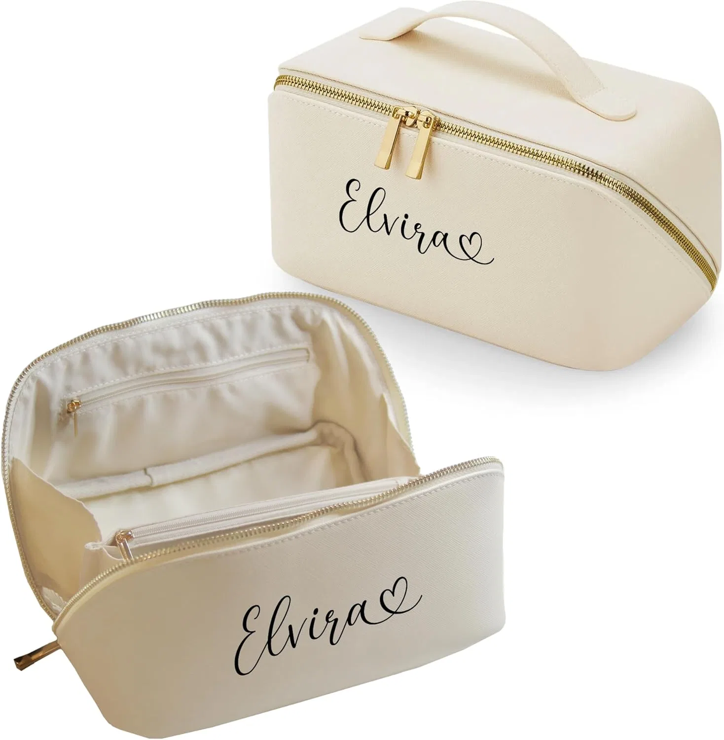Женская косметичка с персонализацией Mamir Home, Cream
