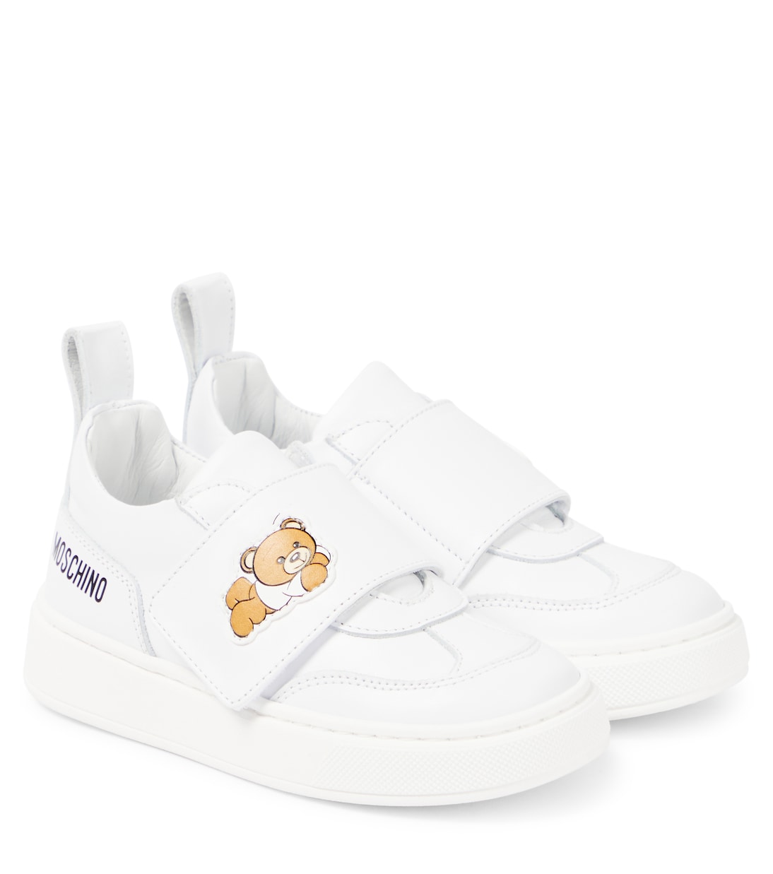 

Кожаные кроссовки Teddy Bear Moschino Kids, белый