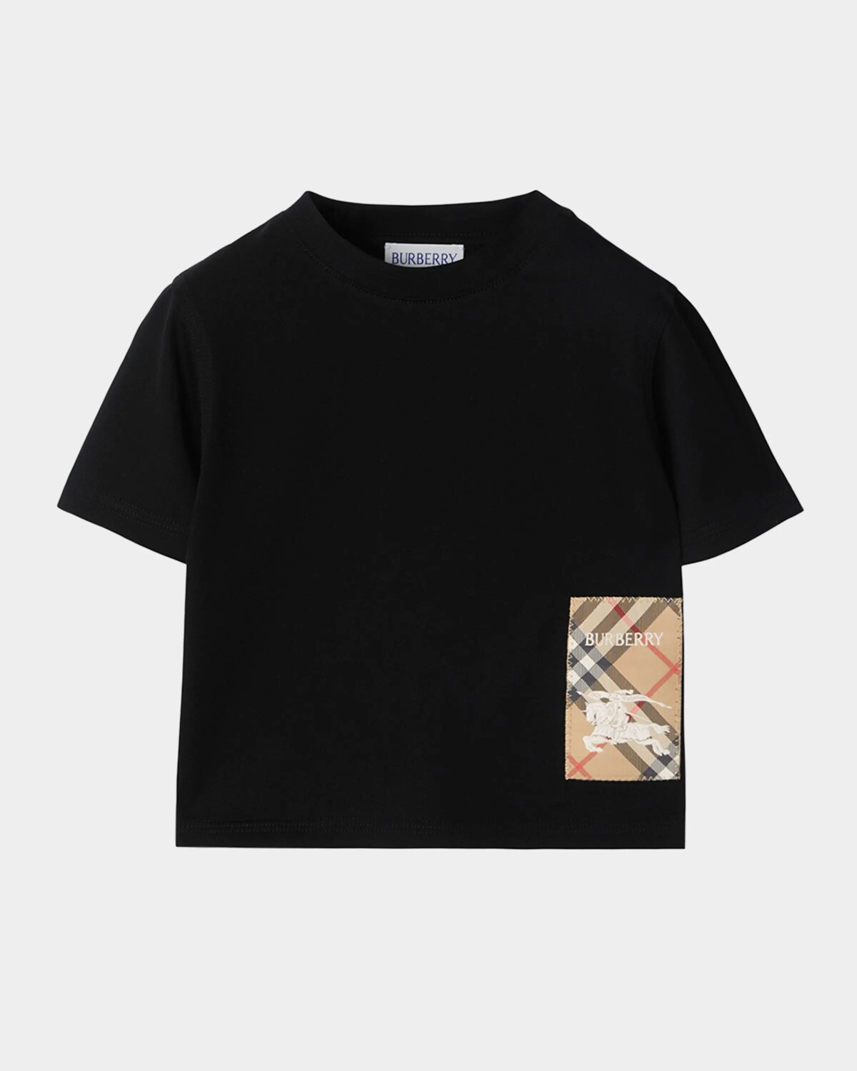 

Хлопковая футболка с короткими рукавами Cedar EKD Label для мальчиков, размер 6M-2 Burberry, черный