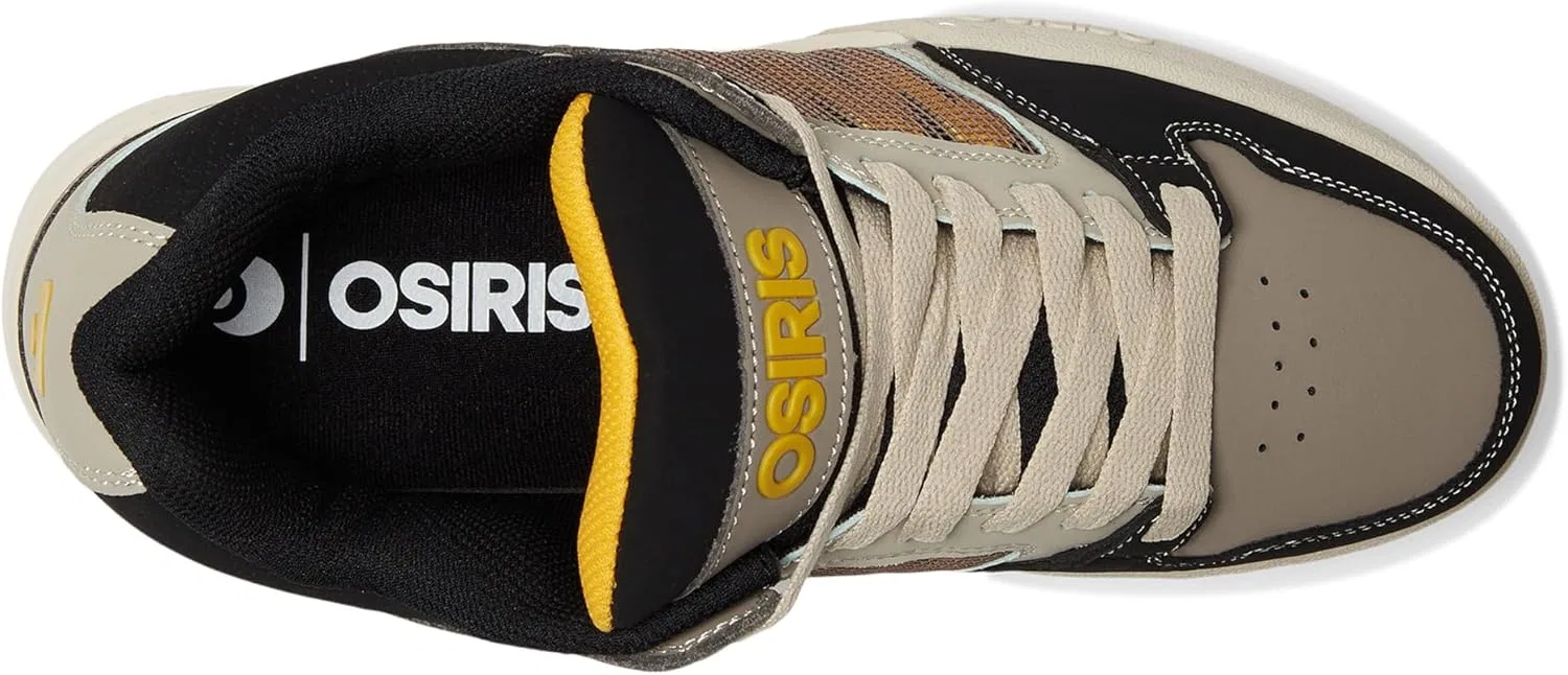 Мужские кроссовки для скейтбординга Osiris, цвет Black/Yellow/Grey — фото 2