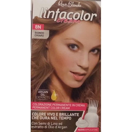 

Linfacolor Стойкая крем-краска 8N Светло-русый с льняным и аргановым маслом Renee' Blanche S.R.L