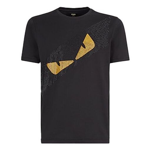 

Футболка men's round neck short sleeve black Fendi, черный
