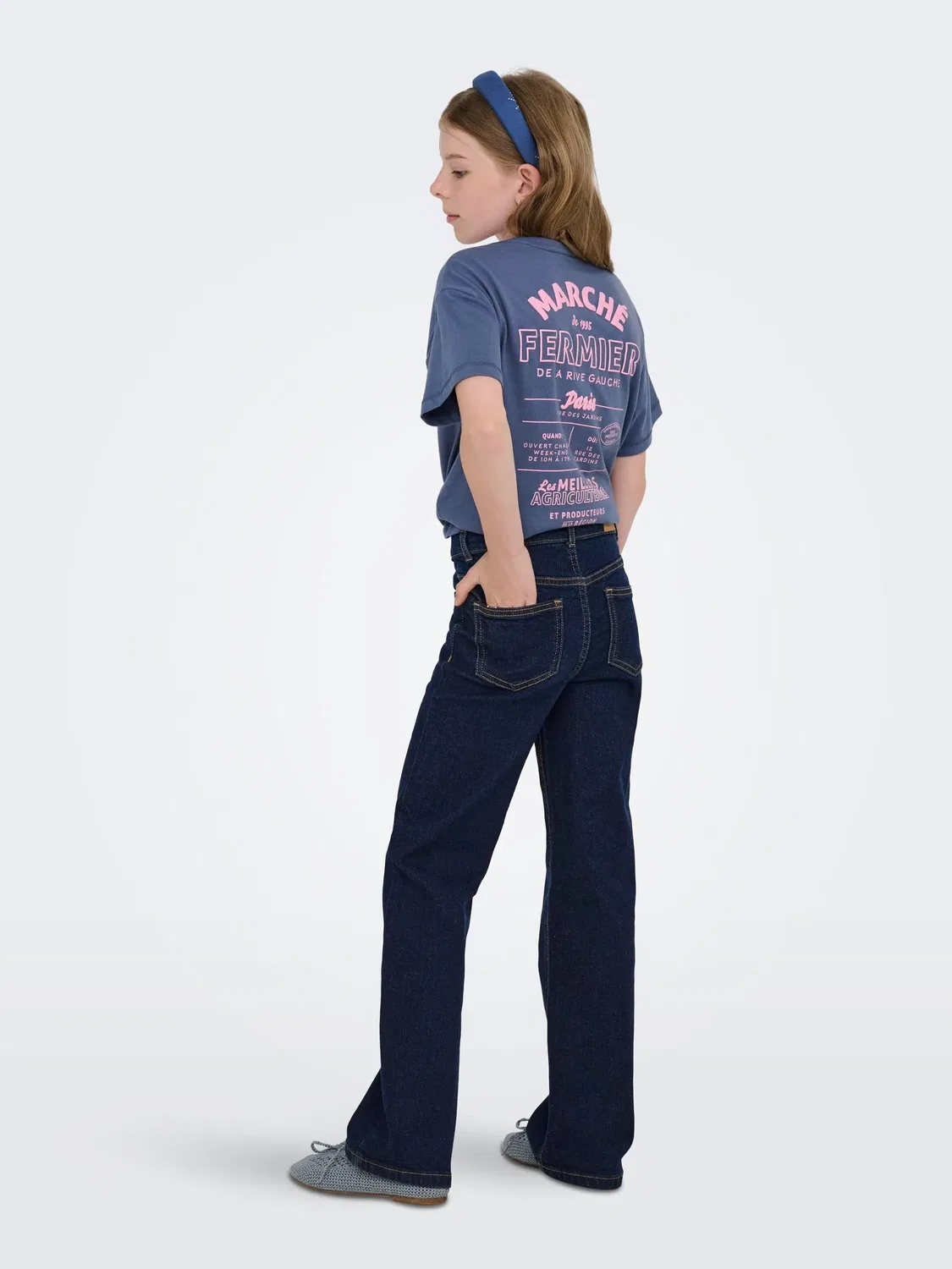 Джинсы wide fit, KIDS ONLY, dark blue denim — фото 4