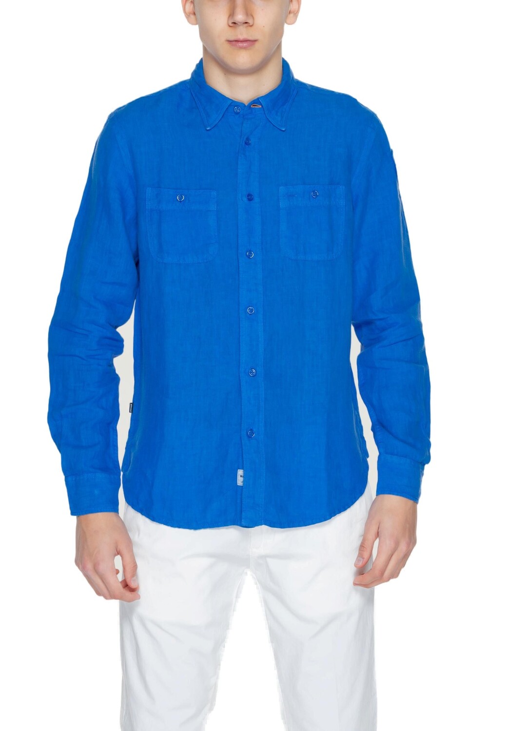 

Рубашка Blauer льняная, синий
