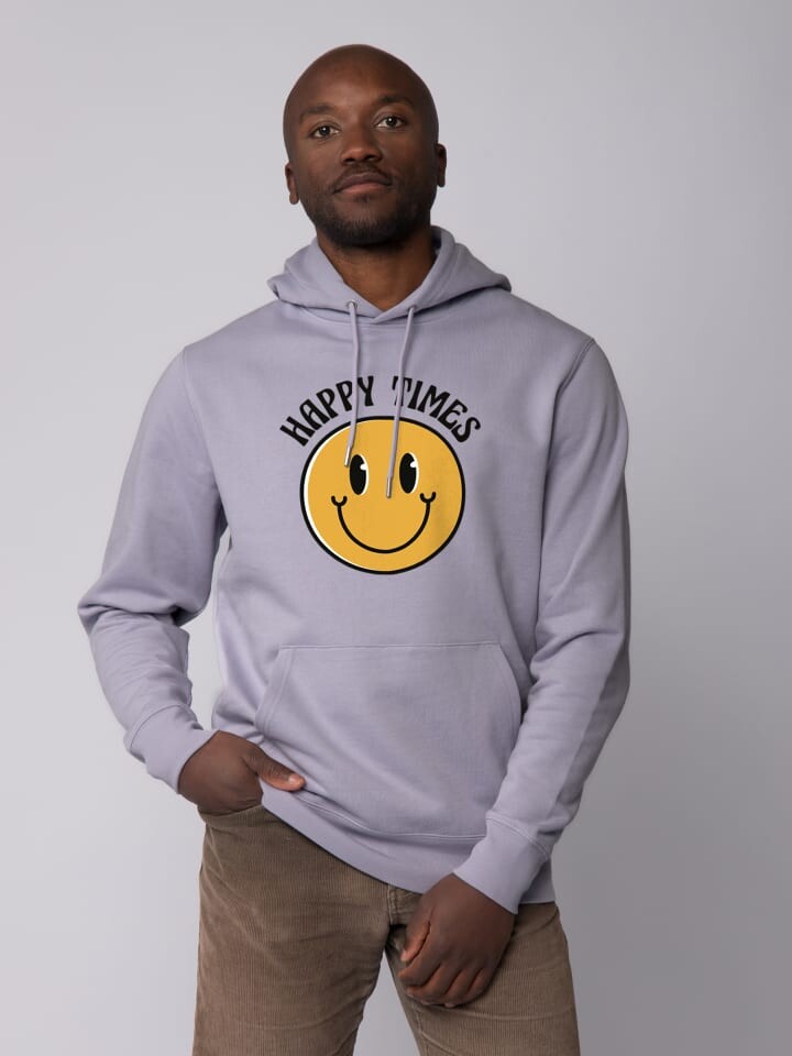 

Толстовка wat Apparel Sweatshirt Happy times smiley emoji, цвет Lavender