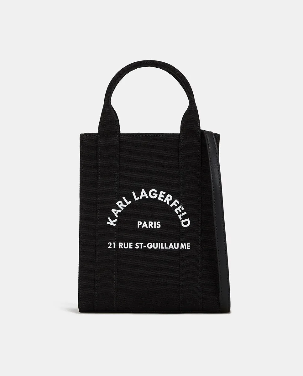 

Маленькая хлопковая сумка-тоут Karl Lagerfeld, черный