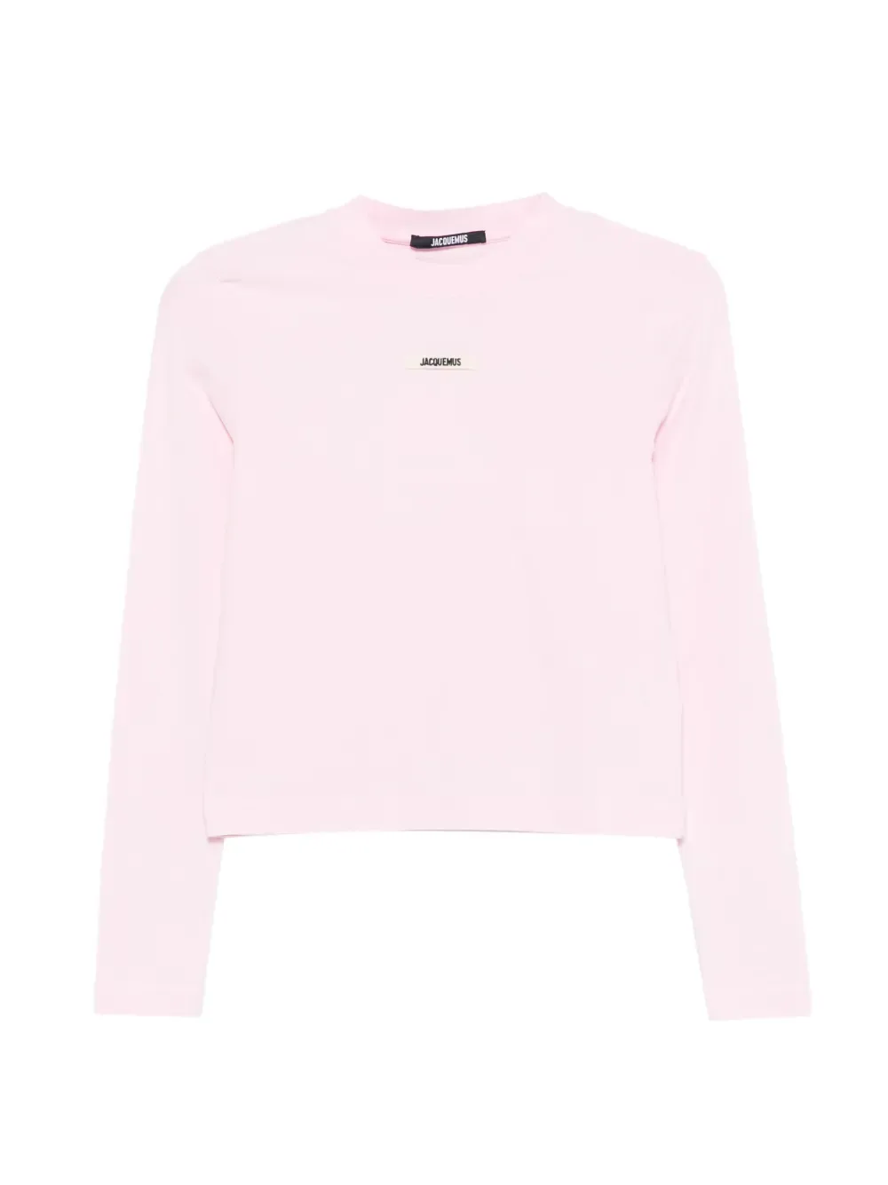 Футболка с логотипом и отделкой из грогрена JACQUEMUS, розовый