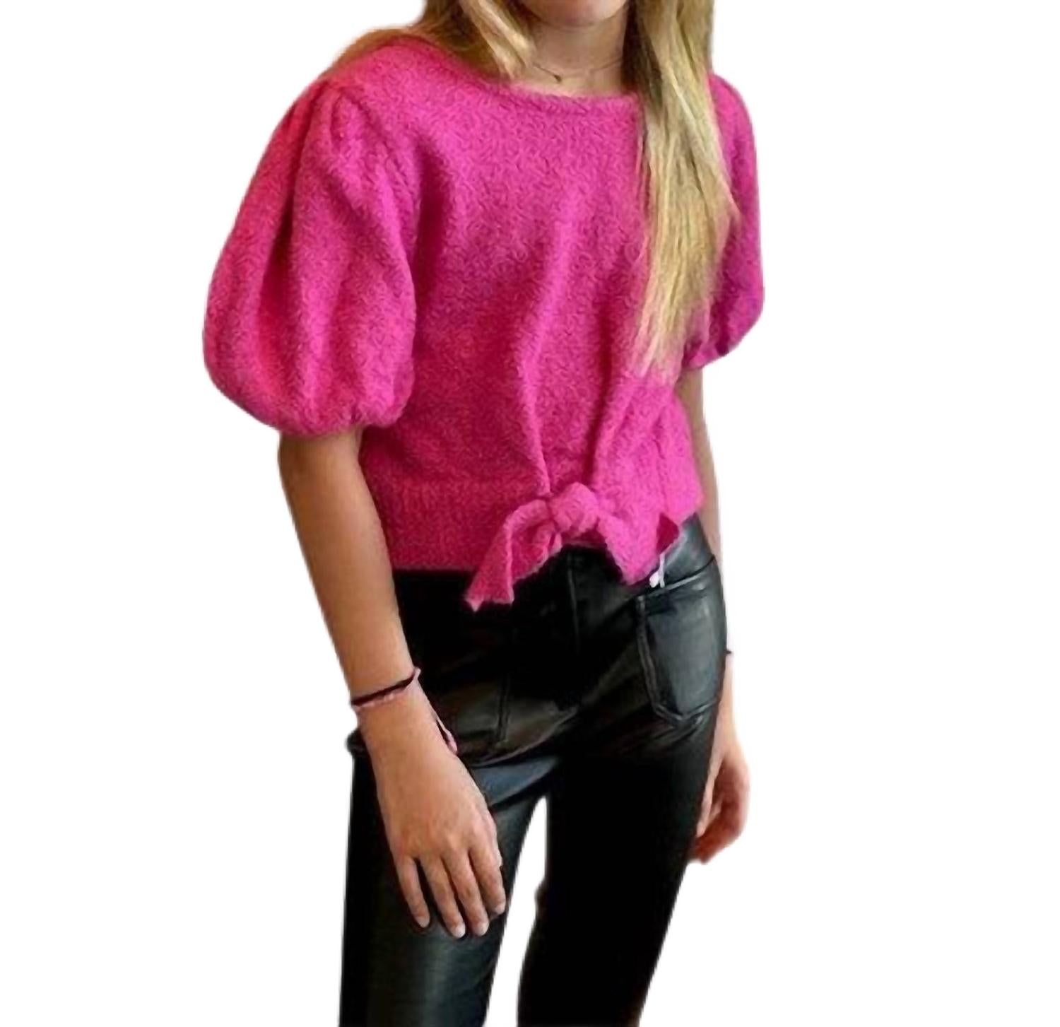 

Розовый вязаный свитер с ворсом Habitual