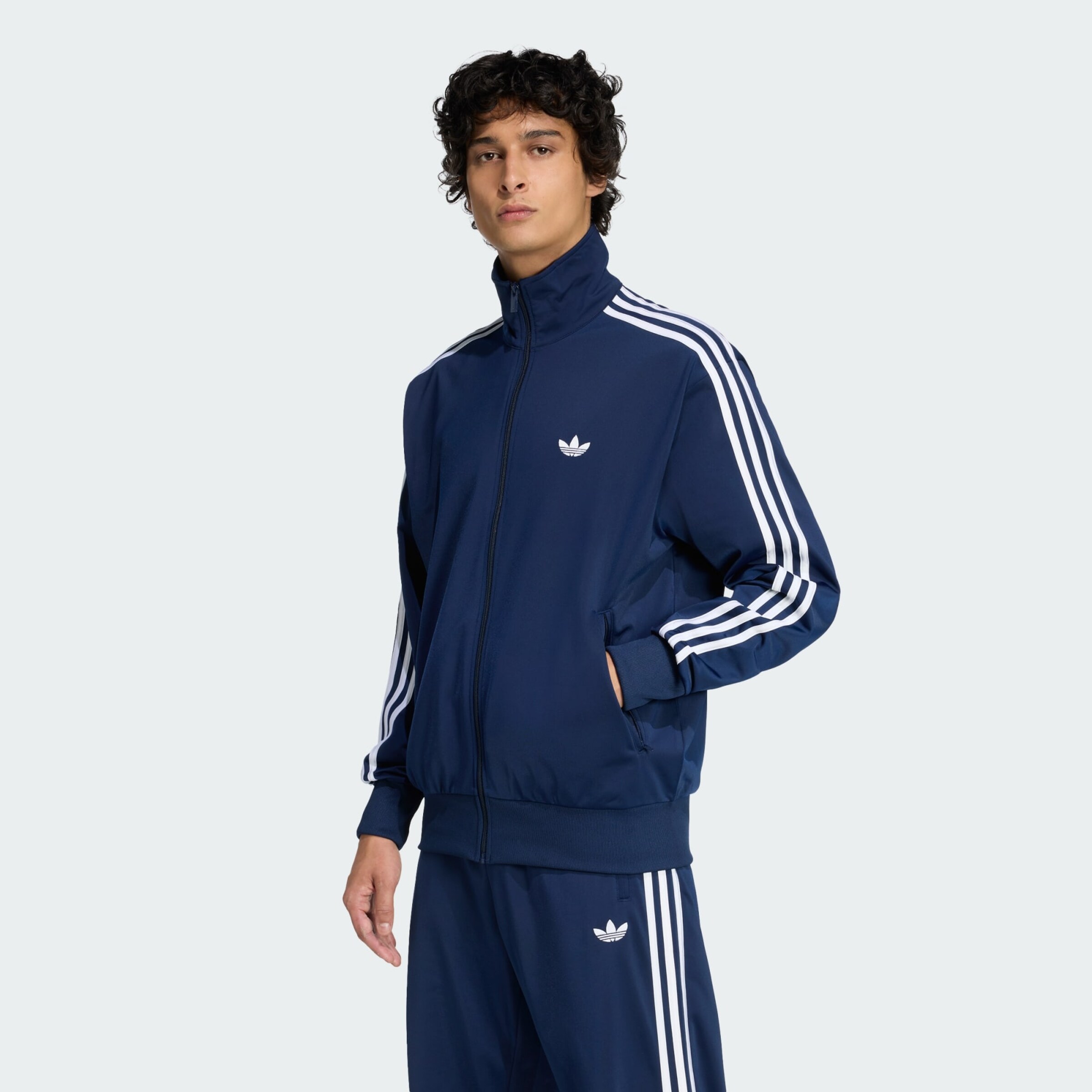 Adidas Originals Толстовка с капюшоном на молнии 'Firebird' в цвете Navy — фото 2