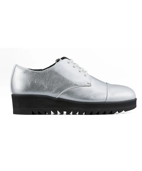 Дерби для мужчин и женщин из натуральной кожи THE ONITSUKA DERBY серебряные — фото 2