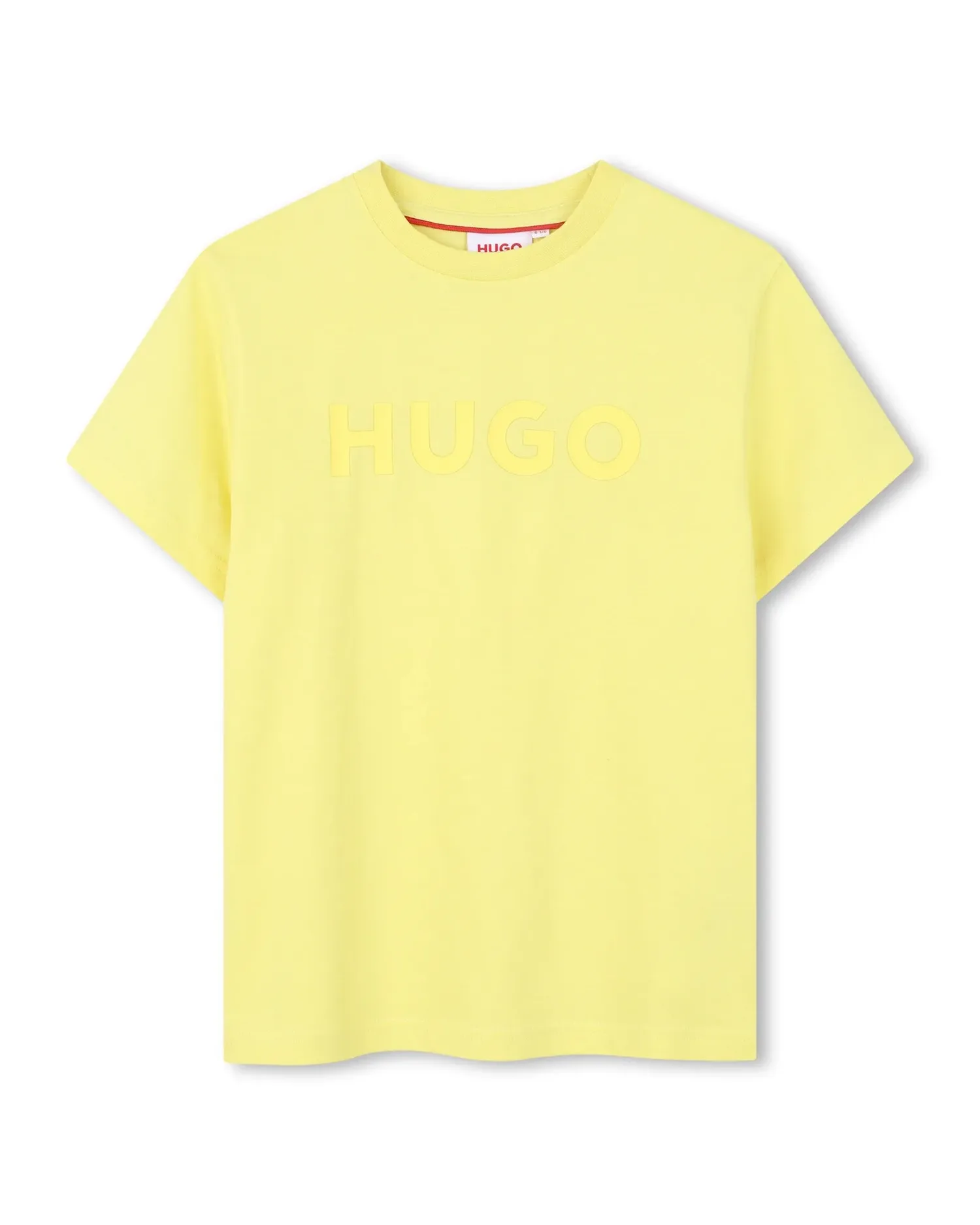 Детская футболка с коротким рукавом из однотонного хлопка Hugo, Natural