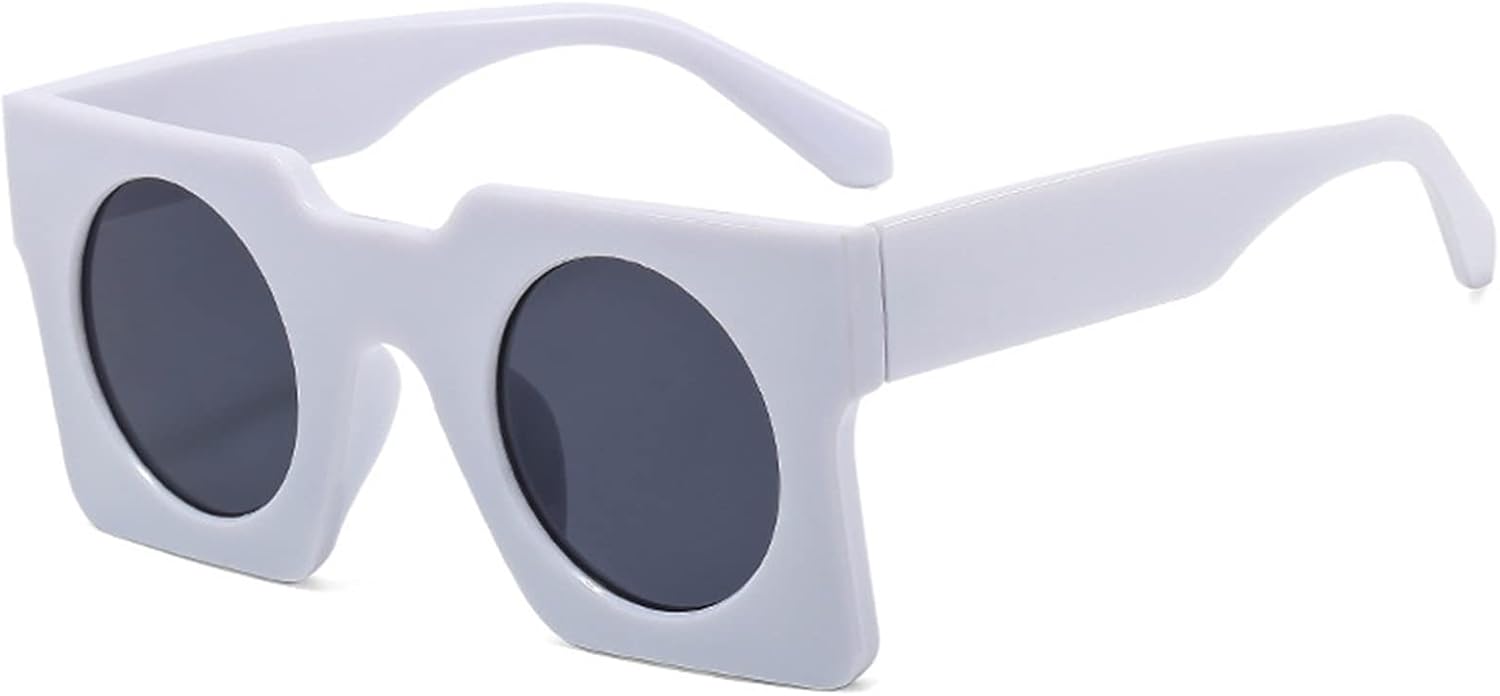 

Мужские солнцезащитные очки в квадратной оправе с круглыми зеркальными линзами, для отдыха на природе, пляжа и в качестве декоративного аксессуара (Цвет: B, Размер: 1) generic, E