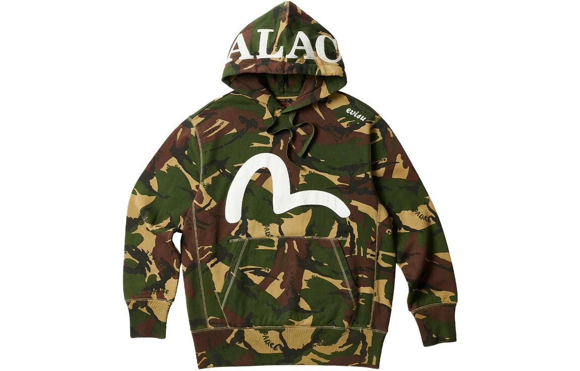 

Совместный бренд Palace X PALACE Толстовка унисекс камуфляж Evisu, цвет Camouflage