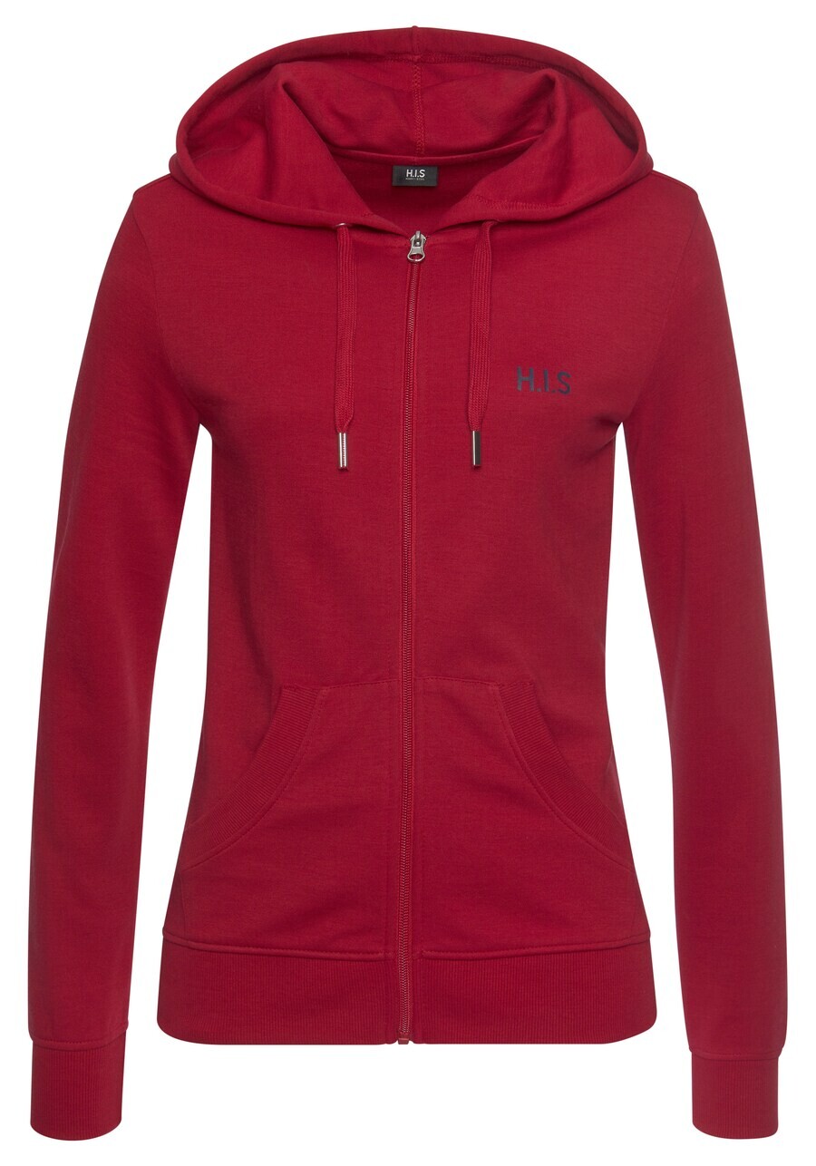 

Толстовка с капюшоном на молнии H.I.S Zip-Up Hoodie, красный