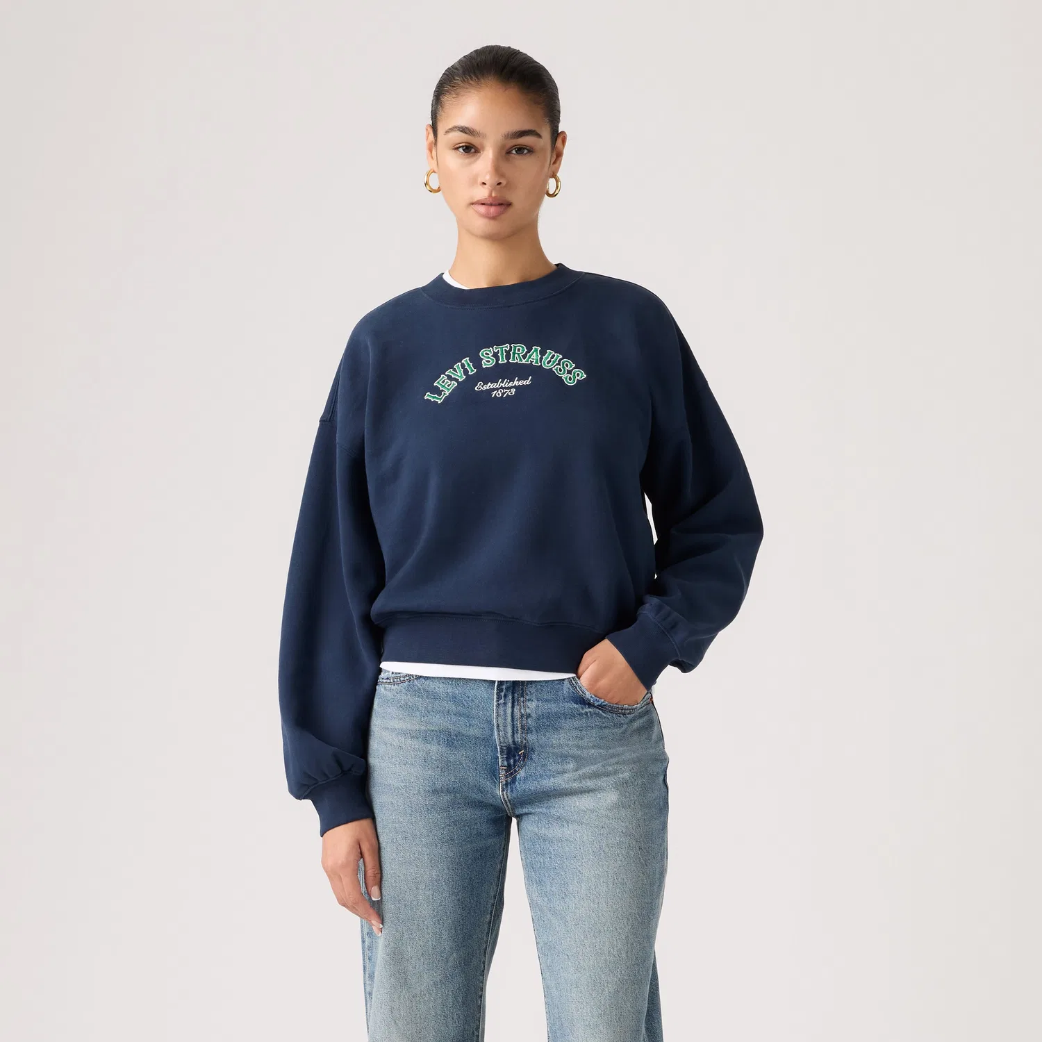 Винтажная толстовка с графическим логотипом Levi's, Blue — фото 2