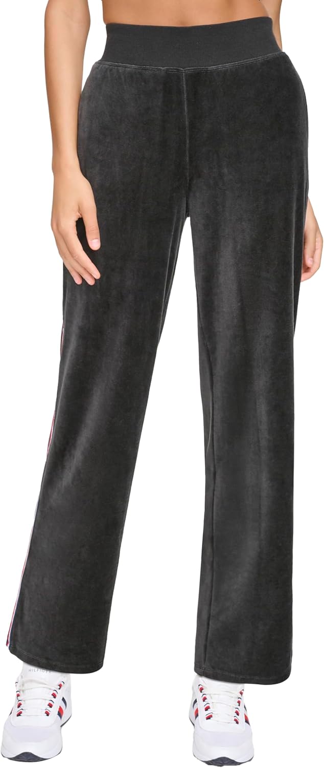 

Женские спортивные штаны Tommy Hilfiger Velour с боковыми лентами, Black
