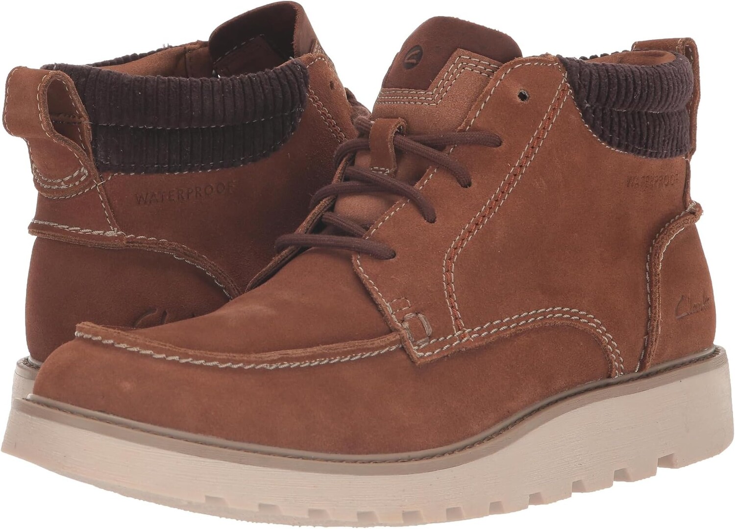 

Ботинки на шнуровке Barnes Mid Clarks, цвет Cola Suede 1