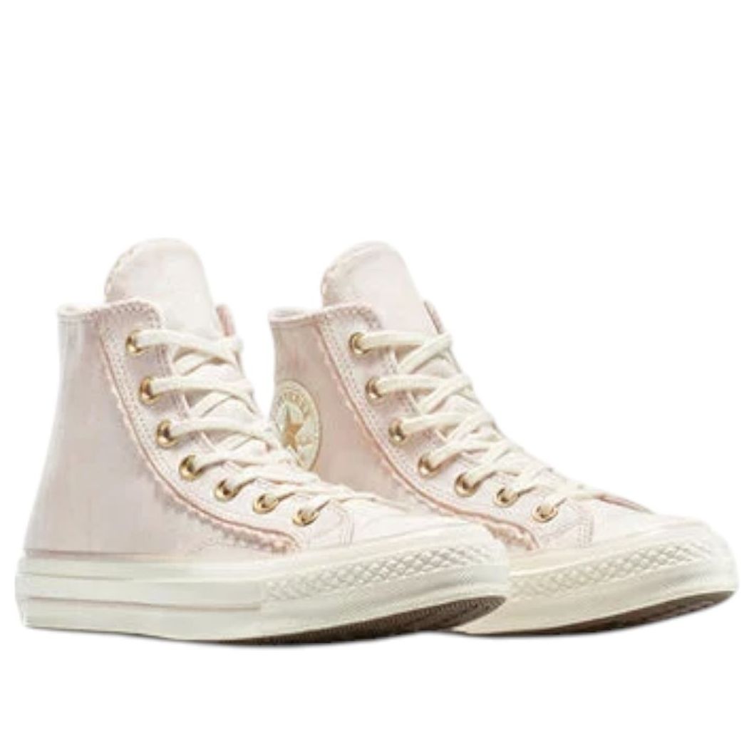 Кроссовки (WMNS) Converse Chuck 70 High Lace Trim 'Shy Flamingo' — фото 2