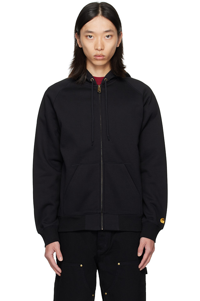 

Carhartt Work In Progress Черная толстовка с капюшоном в стиле "Chase"