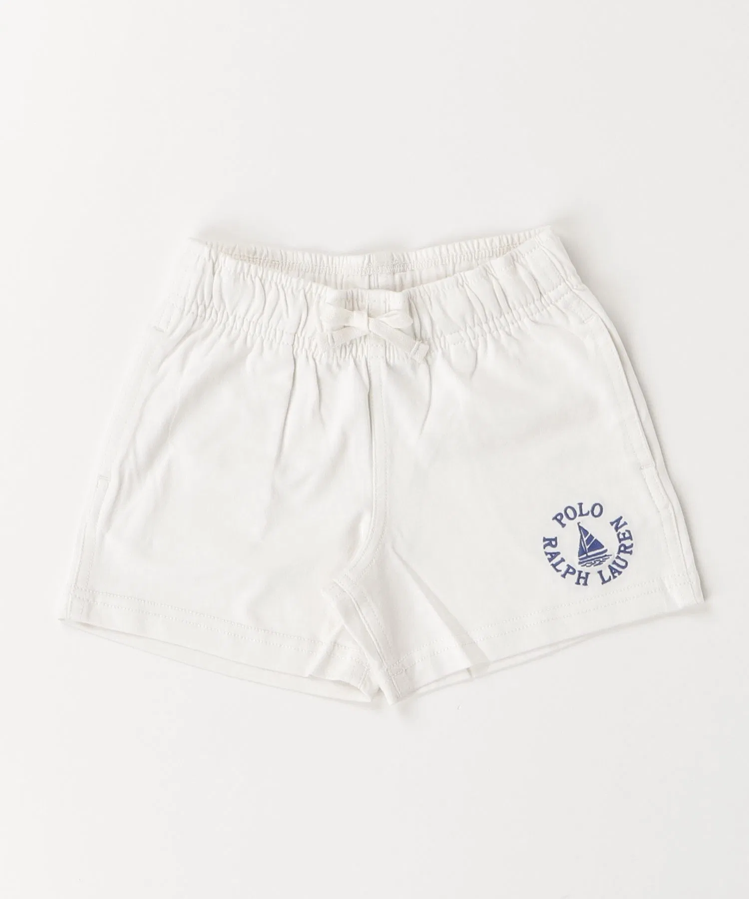 Детские хлопковые шорты с логотипом POLO RALPH LAUREN белые — фото 3