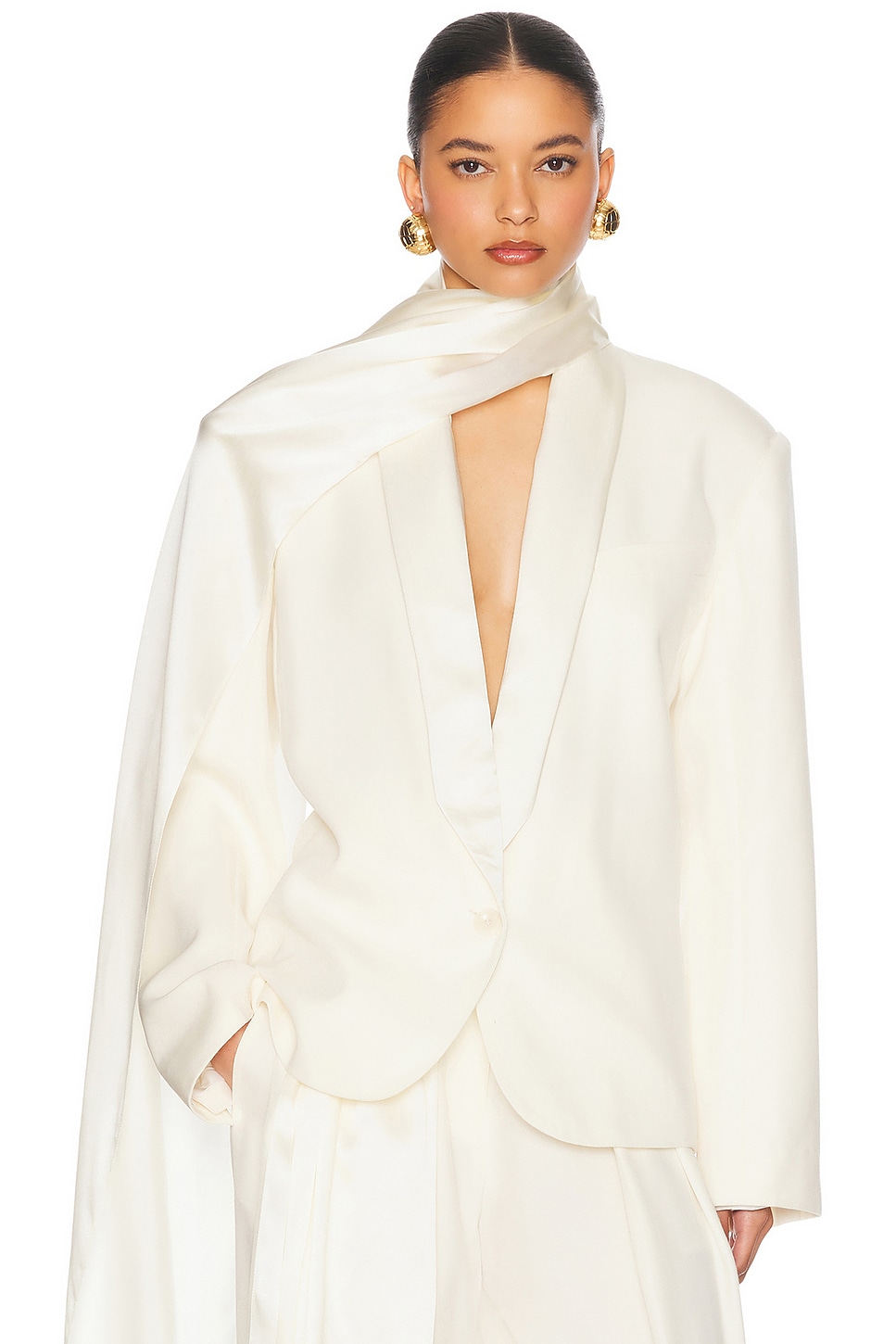 

Твидовый смокинг Tux Blazer Helsa, Cream