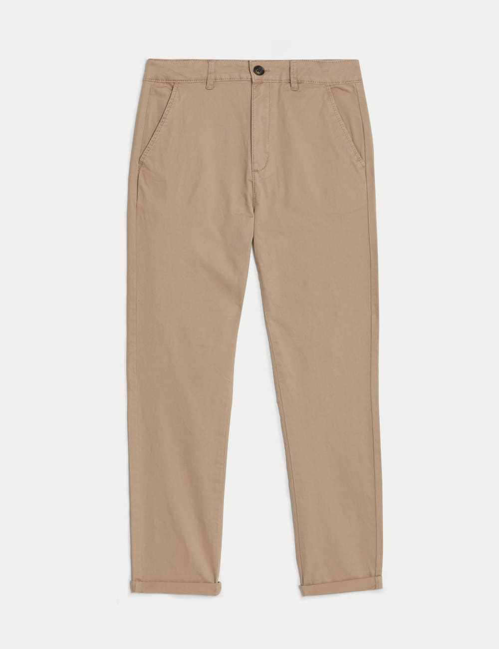 

Брюки чинос с высоким содержанием хлопка Marks & Spencer, цвет Stone