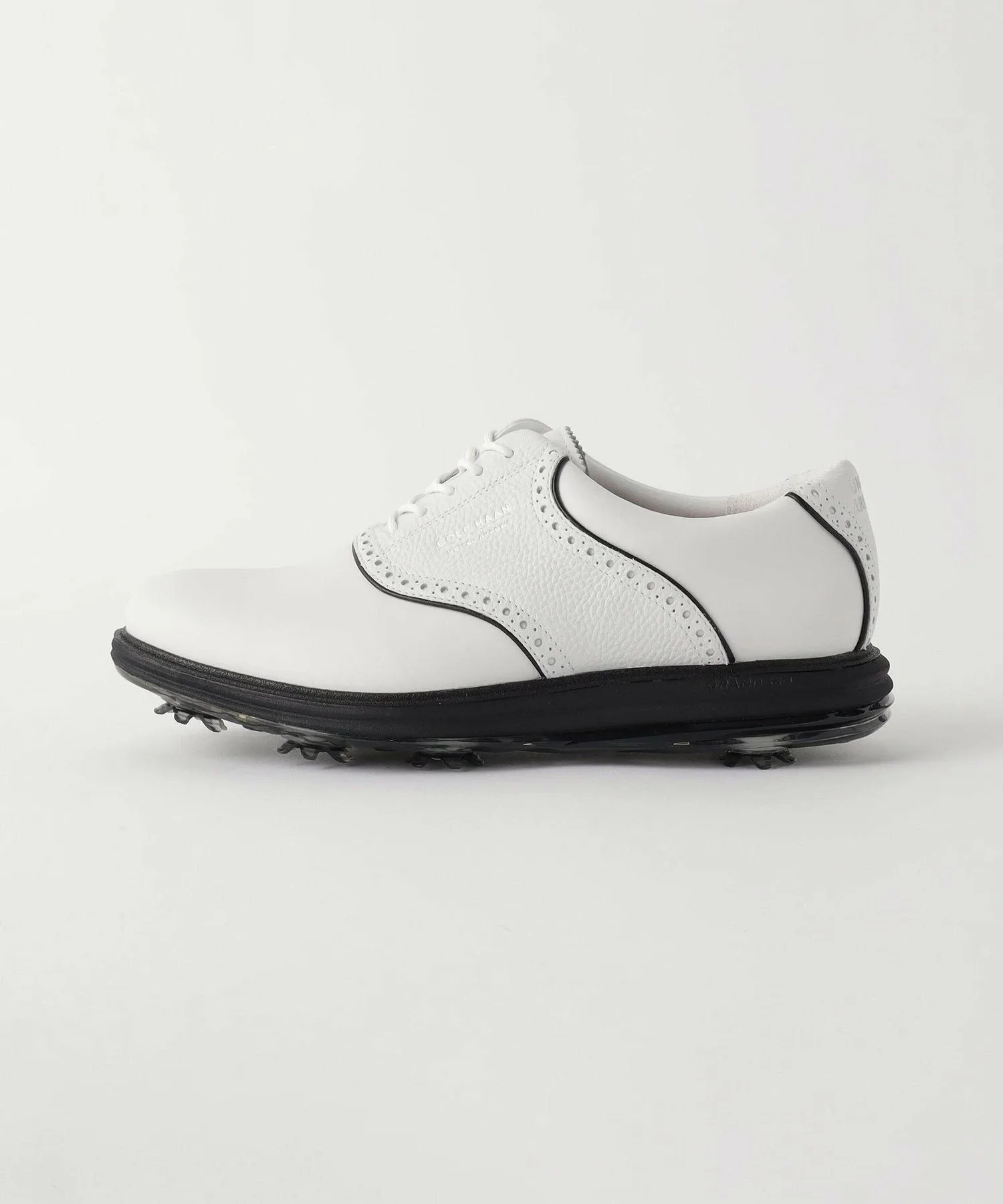 Мужские кожаные туфли Originalgrand Saddle для гольфа United Arrows Golf, WHITE