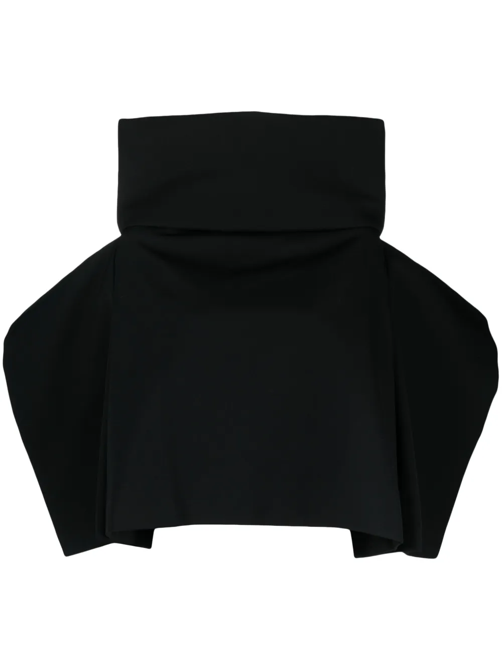 

Шерстяной кейп с драпировкой COMME DES GARCONS, черный