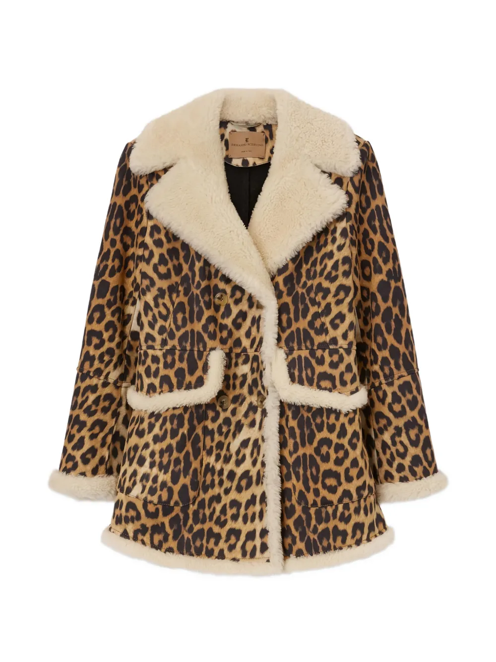 

Двубортное пальто Ermanno Scervino, коричневый