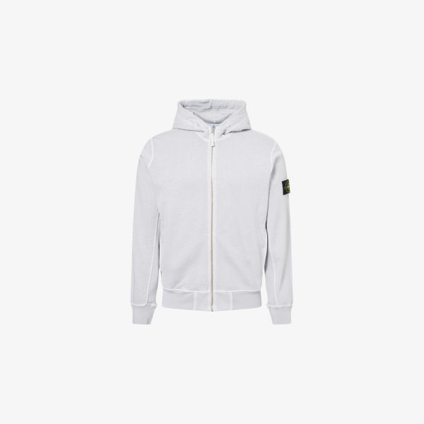 

Худи Stone Island с двумя карманами и нашивкой, серый