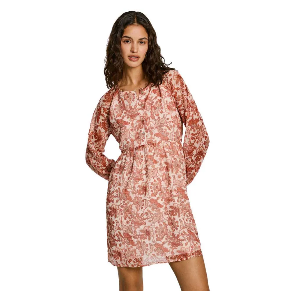 

Платье Pepe Jeans PL953596 long sleeve short, розовый