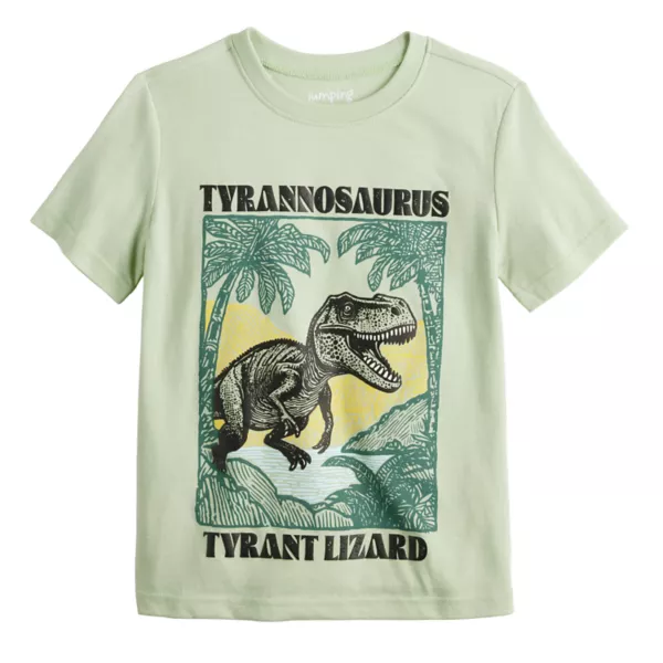 

Футболка с коротким рукавом и принтом для мальчиков 4–12 лет Jumping Beans, цвет green tyrant lizard