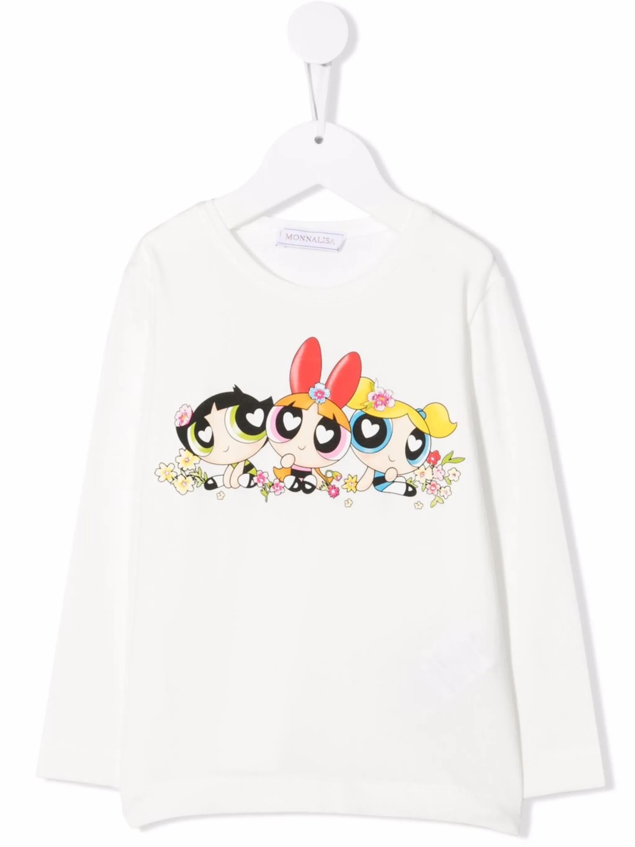 

Футболка с длинными рукавами и графичным принтом Monnalisa, нейтральный