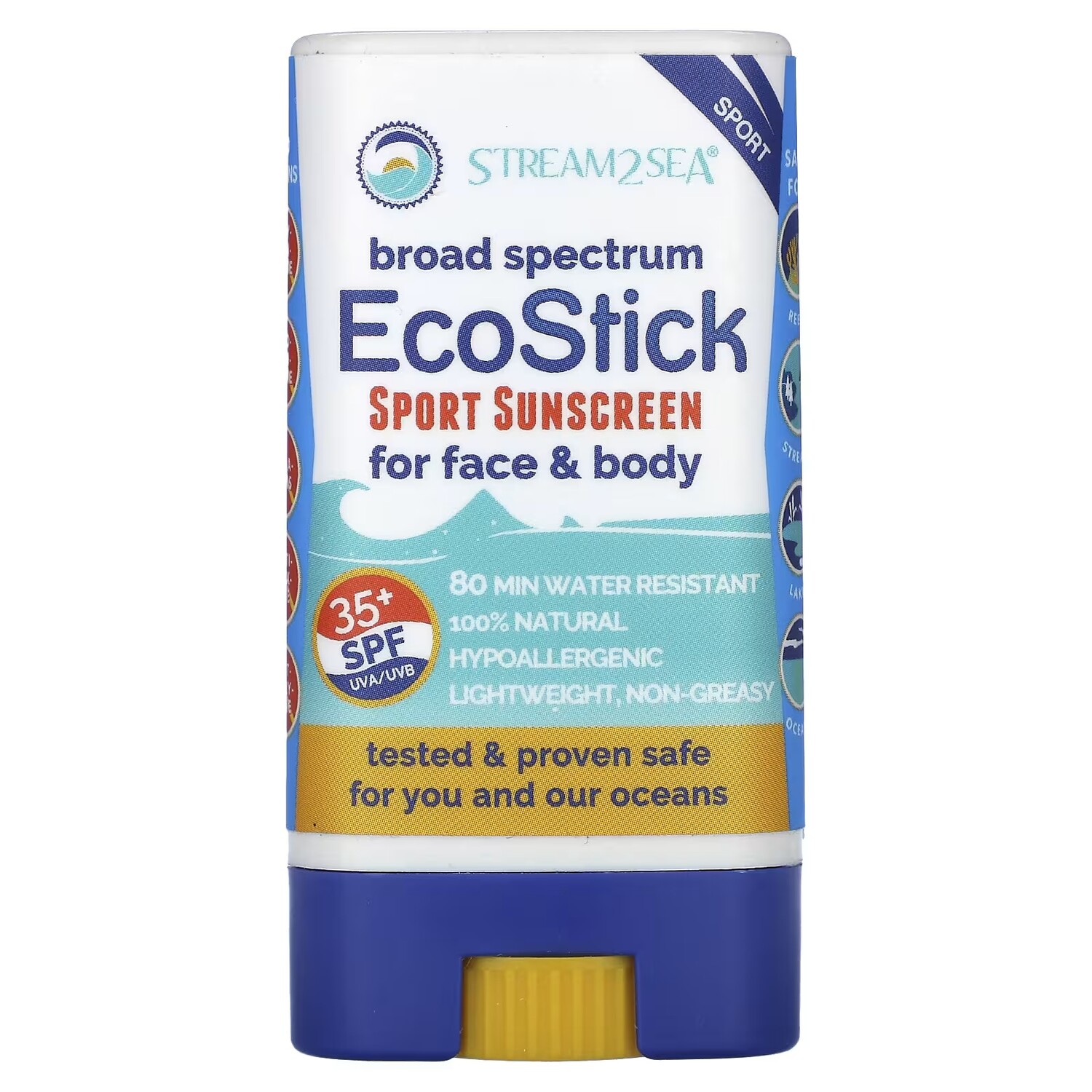 

Солнцезащитный крем Stream2Sea EcoStick Sport SPF 35+, 14 г