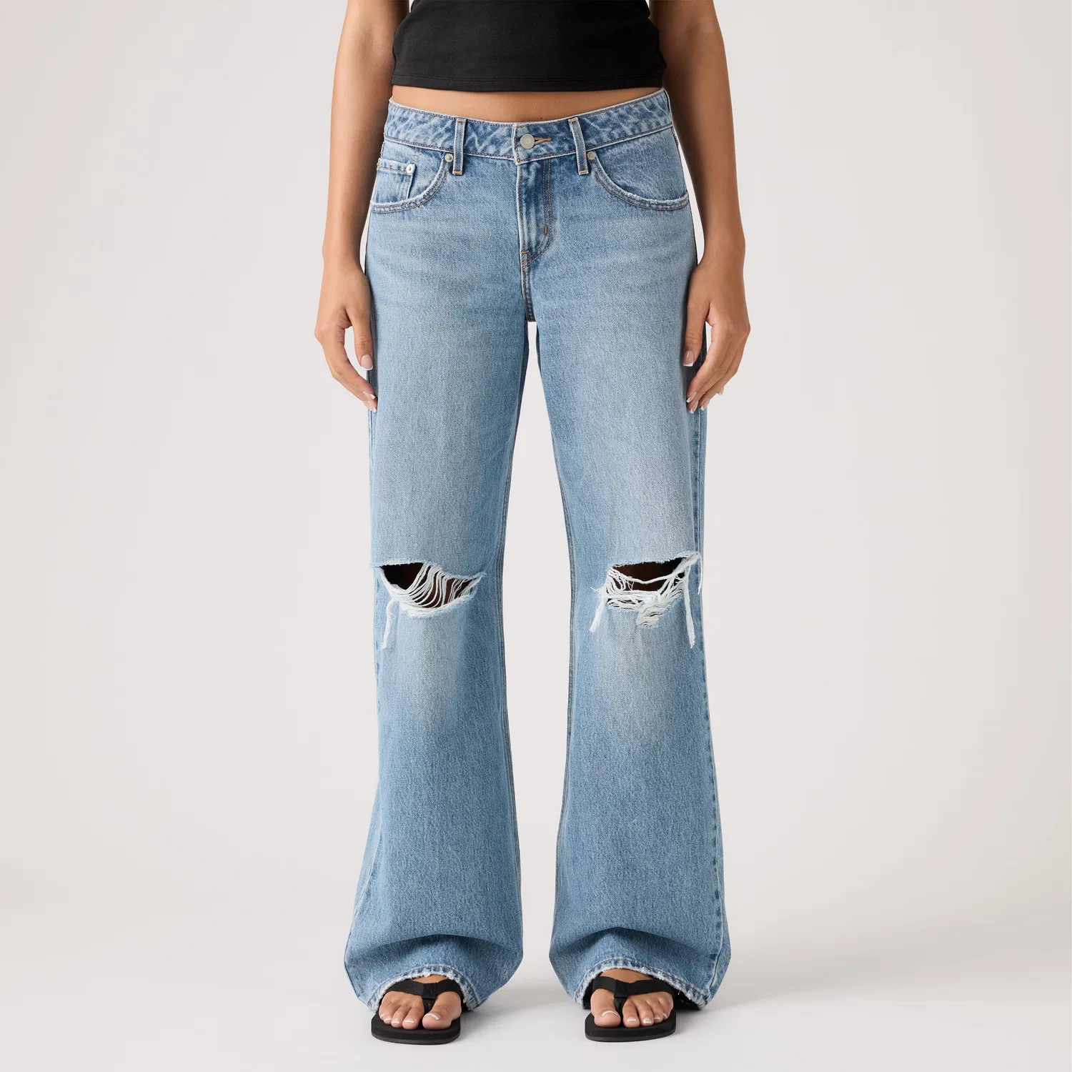 Женские джинсы свободного кроя с низкой посадкой Levi's, Medium Wash — фото 2