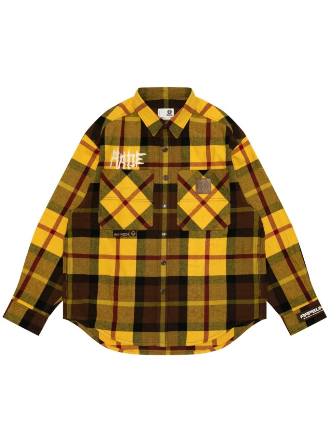 

Клетчатая рубашка AAPE BY *A BATHING APE, желтый