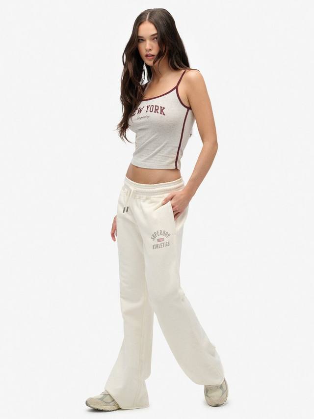 Атлетические джоггеры с принтом и расклешенными штанинами Superdry, Off White — фото 3